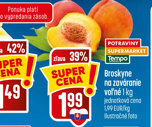 Broskyne na zaváranie voľné