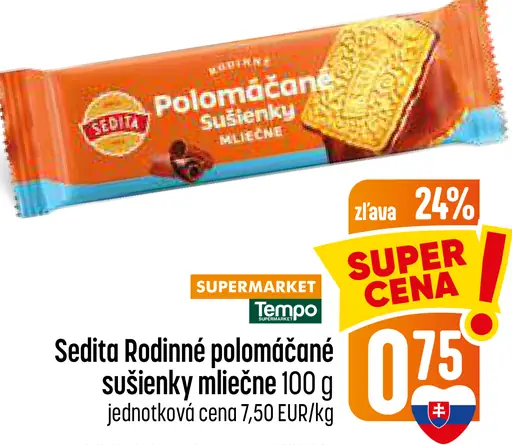 Sedita Rodinné Polomáčané sušienky mliečne