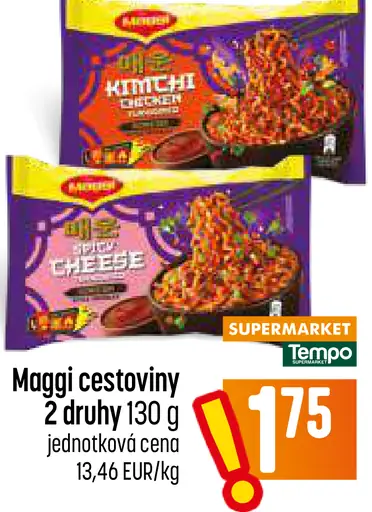 Maggi cestoviny Kimchi Chicken, Spicy Cheese