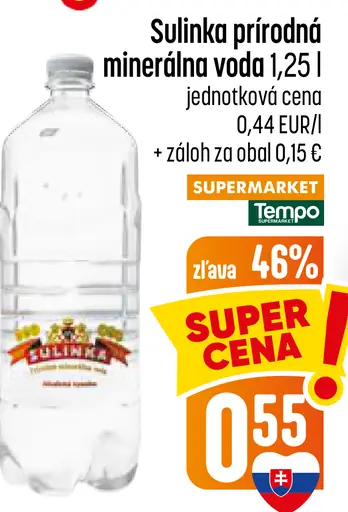 Sulinka prírodná minerálna voda