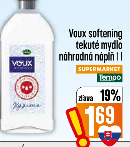 Voux zmäkčujúce tekuté mydlo, náhradná náplň