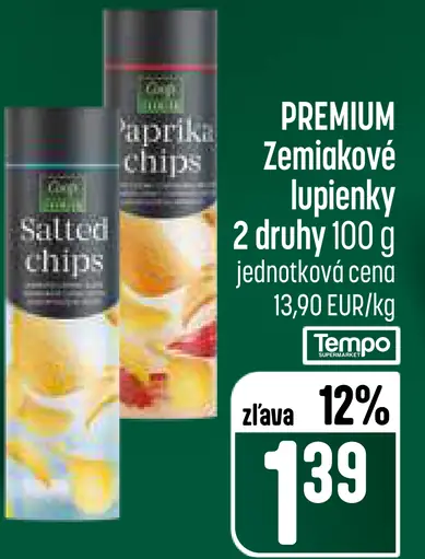 Premium Zemiakové lupienky rôzne druhy
