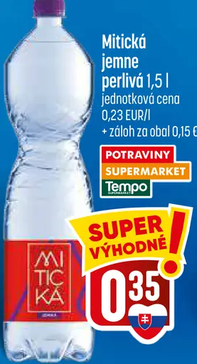 Mitická jemne perlivá voda