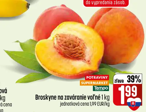 Broskyne na zaváranie voľné