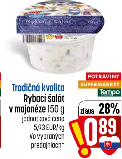 Ry​bací šalát v majonéze