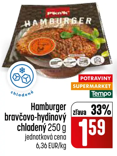 Piknik Hamburger bravčovo-hydinový chladený