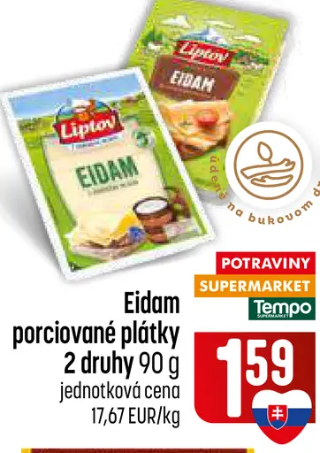 Eidam porciované plátky