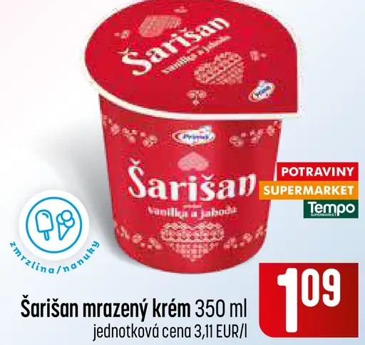 Šarišan mrazený krém – vanilka a jahoda