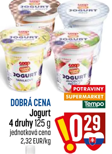 COOP Jednota jogurt