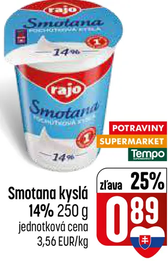 Rajo Kyslá smotana 14%