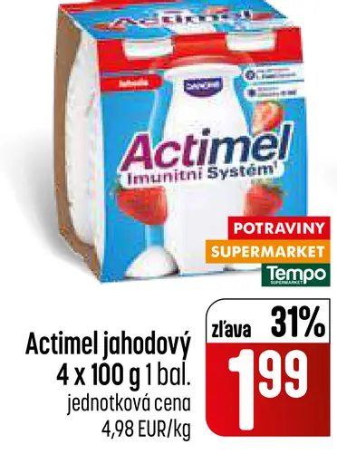 Actimel jahodový