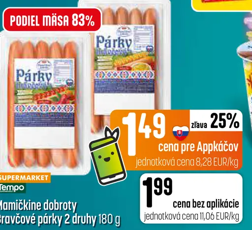 Mamičkine dobroty Bravčové párky