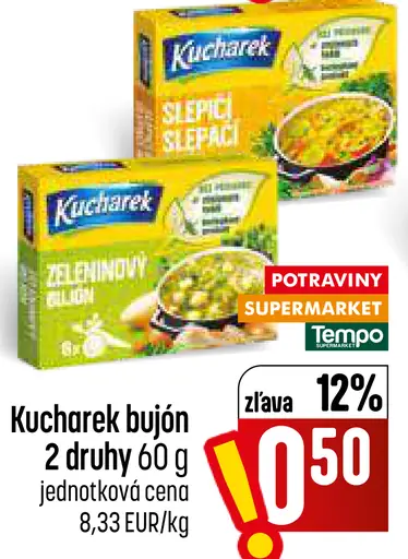 Kucharek bujón – zeleninový, slepačí
