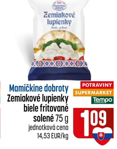 Mamičkina dobroty Zemiakové lupienky biele fritované solené