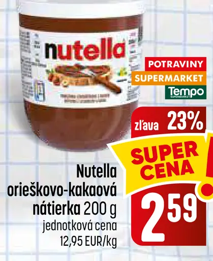 Nutella orieškovo-kakaová nátierka