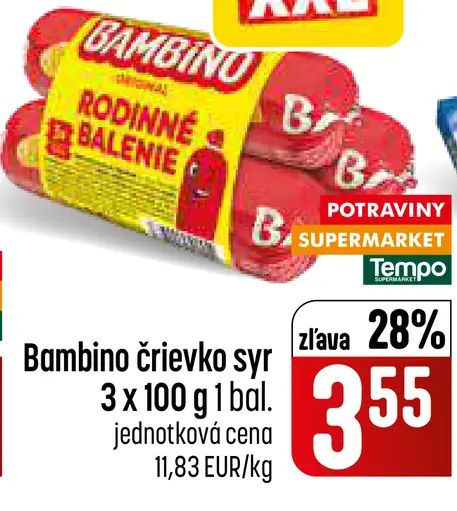 Bambino črievko tavený syr