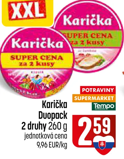 Karička Duopack, 2 druhy