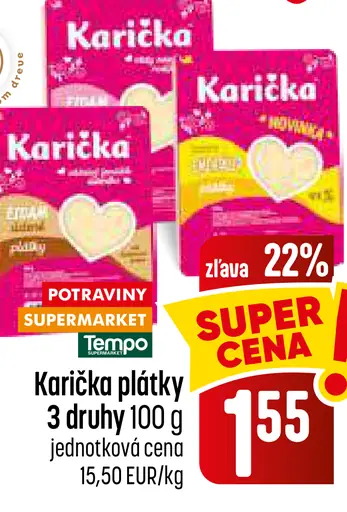 Karička plátky 3 druhy