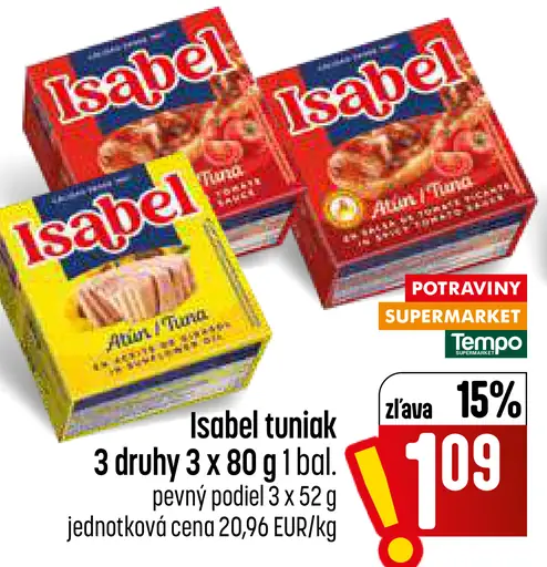 Isabel tuniak 3 druhy