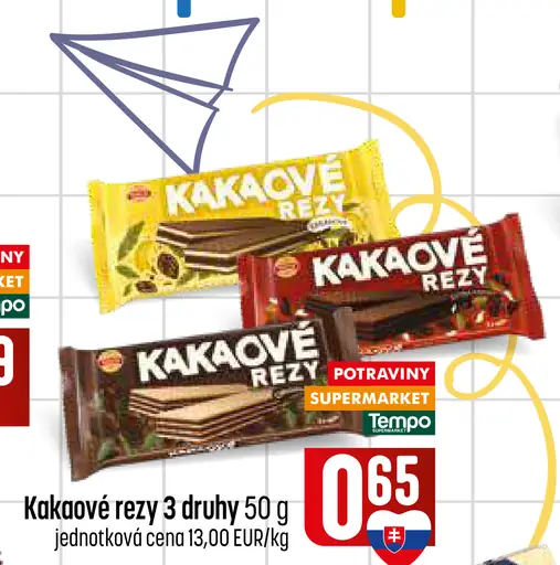 Kakaové Rezy 3 druhy