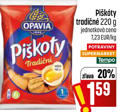 Opavia Piškóty tradiční