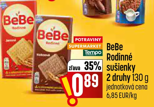 BeBe Rodinné sušienky 2 druhy