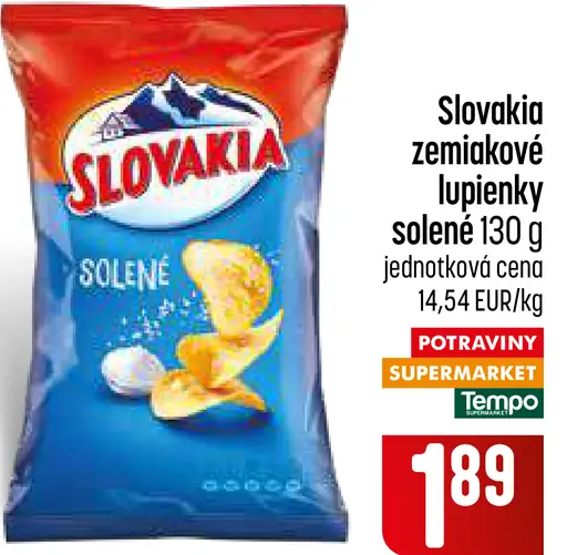 Slovakia zemiakové lupienky solené