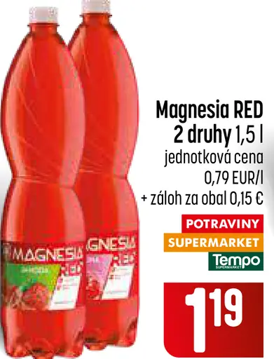 Magnesia Red ochutená minerálna voda