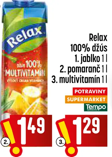 Relax 100% džús multivitamín