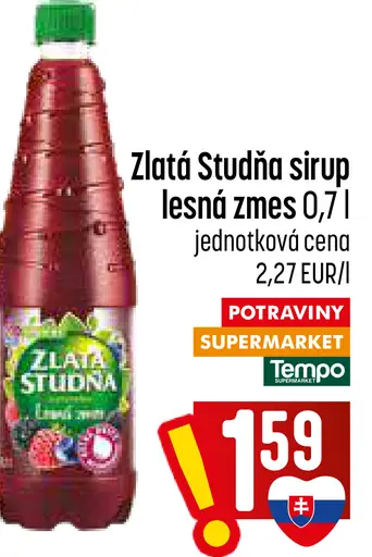 Zlatá Studňa Sirup s príchuťou lesná zmes