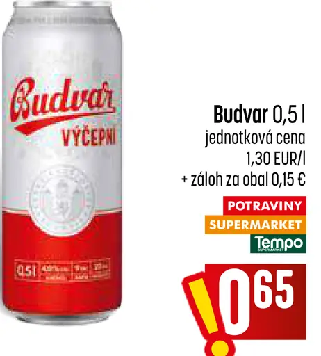 Budvar plechovka