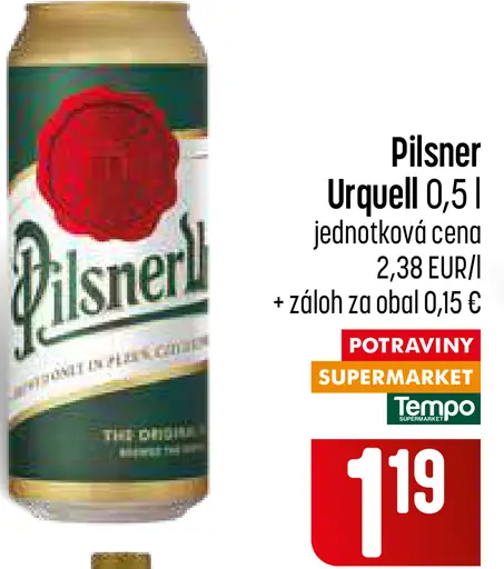 Pilsner Urquell plechovka