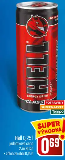 Hell energetický nápoj plechovka
