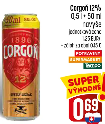 Corgoň 12% plechovka