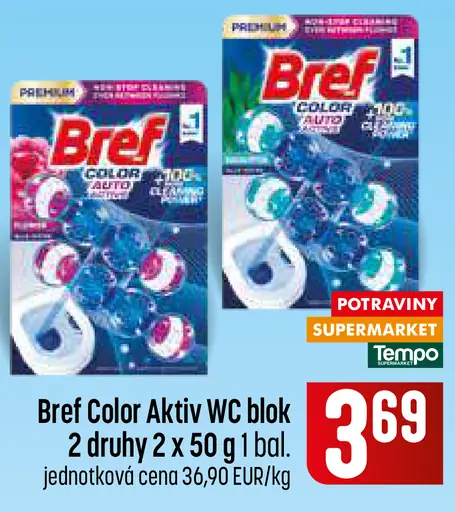 Bref Color Aktiv WC blok 2 druhy