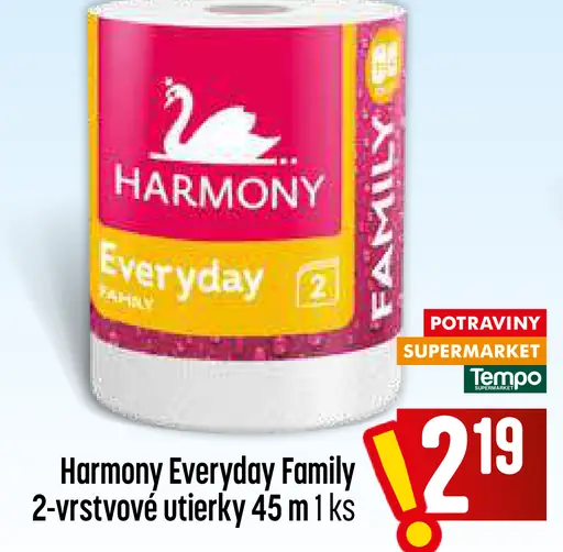 Harmony Everyday Family 2-vrstvové utierky