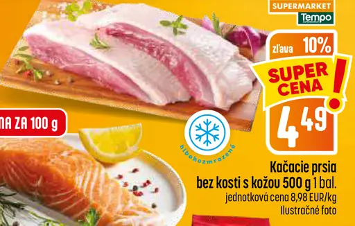 Kačacie prsia bez kosti s kožou