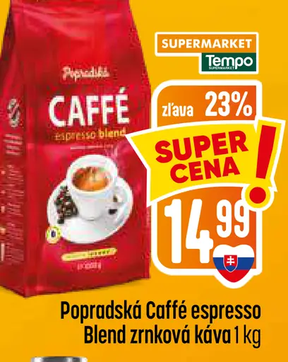 Popradská Caffé Espresso Blend zrnková káva