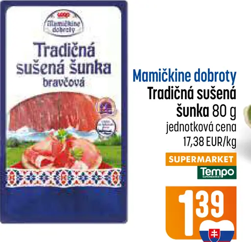 Mamické dobroty Tradičná sušená šunka bravčová