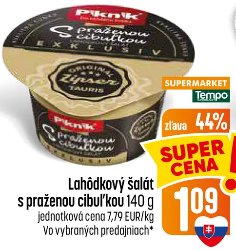 Piknik exkluzív lahodkový šalát s praženou cibuľkou