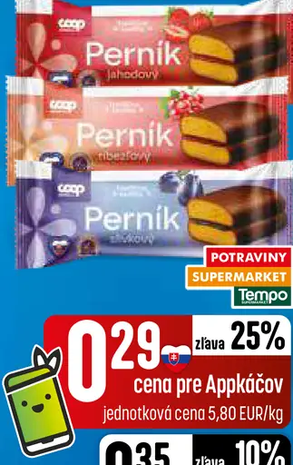 COOP Jednota Perník rôzne druhy