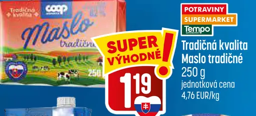 Coop Jednota Tradičné maslo