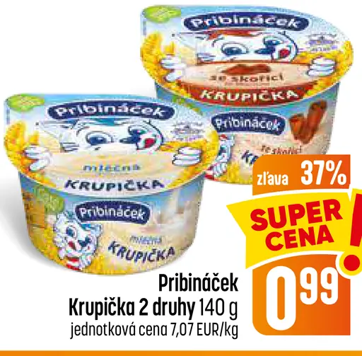 Pribináček Krupička, 2 druhy