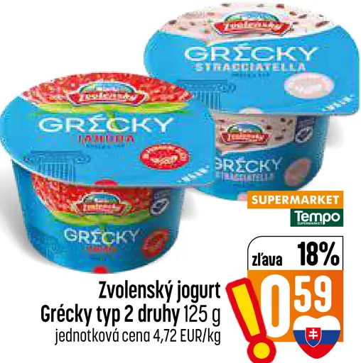 Zvolenský grécky jogurt – 2 druhy