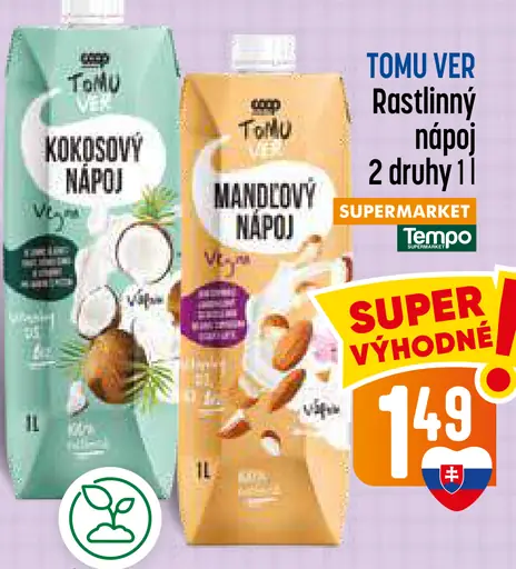 ToMu Ver kokosový rastlinný nápoj