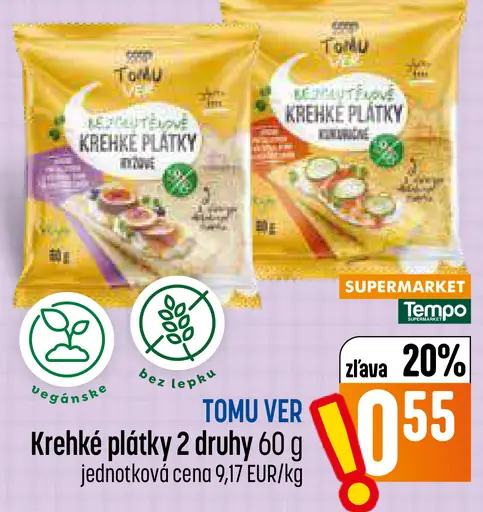 TOMU VER Krehké plátky 2 druhy