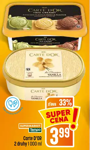 Carte d’Or zmrzlina 2 druhy