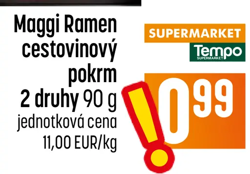 Maggi Ramen cestovinový pokrm, 2 druhy