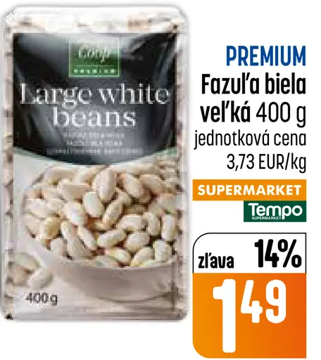 Premium Fazula biela veľká