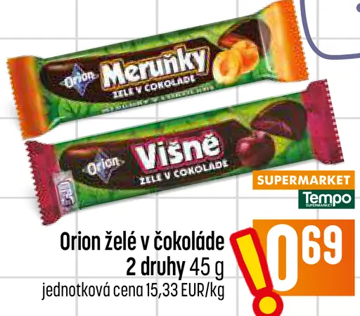 Orion Meruňky želé v čokoláde 2 druhy